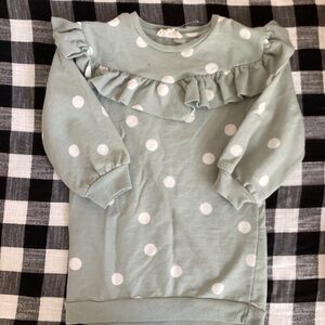 Polka Dot Ruffle sweater dress